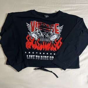 Popular Sports Long Sleeve Crop Top